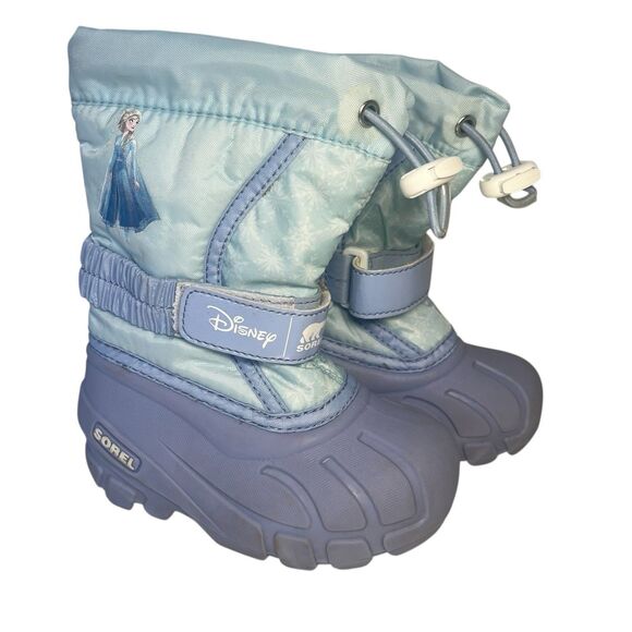 Sorel Flurry Winter Snow Boots Disney Frozen Elsa Purple Blue Toddler Girls 8 - Picture 1 of 8